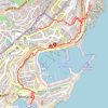 Itinéraire Monaco, la ville, distance, dénivelé, altitude, carte, profil, trace GPS