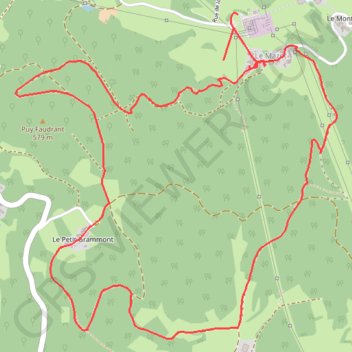Itinéraire Le Mazet, circuit des Grammonts, distance, dénivelé, altitude, carte, profil, trace GPS