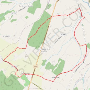 Itinéraire Randonnée à Saint-Germain-de-Livet, distance, dénivelé, altitude, carte, profil, trace GPS