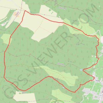 Itinéraire Fixey, distance, dénivelé, altitude, carte, profil, trace GPS