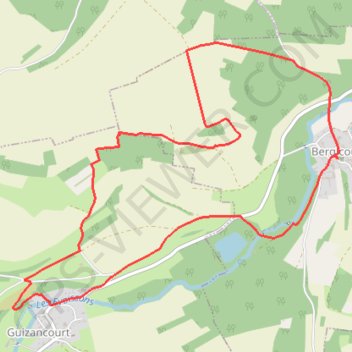Itinéraire Sur la montagne - Bergicourt, distance, dénivelé, altitude, carte, profil, trace GPS