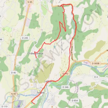 Itinéraire Autour de Châteauvieux, distance, dénivelé, altitude, carte, profil, trace GPS
