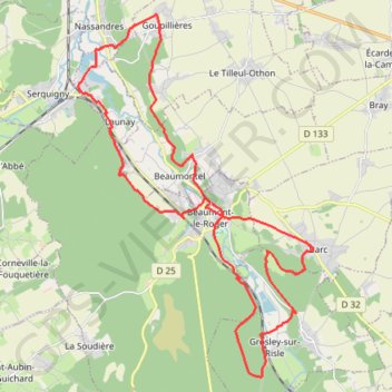 Itinéraire La Balad Eure, distance, dénivelé, altitude, carte, profil, trace GPS