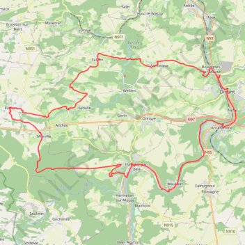 Itinéraire Vélo PN - Bière, citadelle et saxopone, distance, dénivelé, altitude, carte, profil, trace GPS