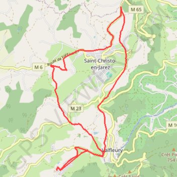 Itinéraire Autour de Saint-Christo, distance, dénivelé, altitude, carte, profil, trace GPS