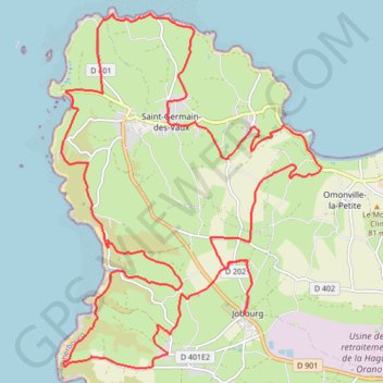 Itinéraire L'ode au raz des haguards - Jobourg, distance, dénivelé, altitude, carte, profil, trace GPS