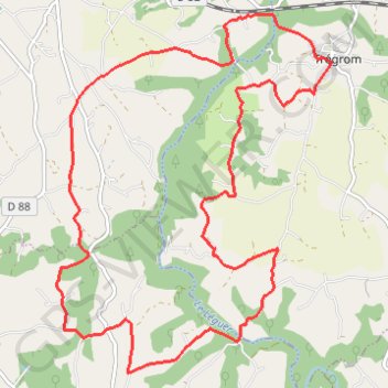 Itinéraire Circuit de Trégrom, distance, dénivelé, altitude, carte, profil, trace GPS