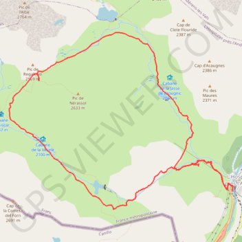 Itinéraire L'Hospitalet-près-l'Andorre Randonnée pédestre, distance, dénivelé, altitude, carte, profil, trace GPS