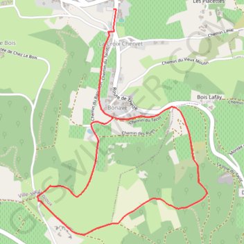 Itinéraire Tour 3-4Km, distance, dénivelé, altitude, carte, profil, trace GPS