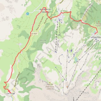 Itinéraire De la Cluse à Superdévoluy (Tour du Dévoluy), distance, dénivelé, altitude, carte, profil, trace GPS