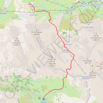 Itinéraire Pas de la Crabe, distance, dénivelé, altitude, carte, profil, trace GPS