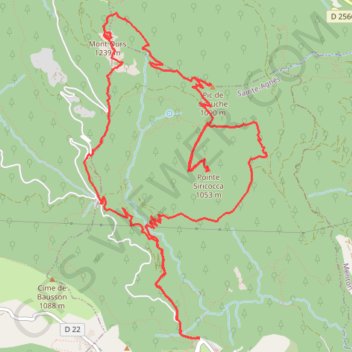 Itinéraire Circuit des anciens ouvrages militaires proches de Sainte-Agnès, distance, dénivelé, altitude, carte, profil, trace GPS