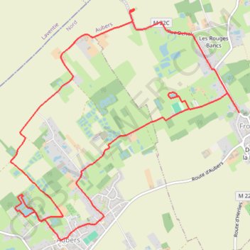 Itinéraire Circuit des étangs des Weppes - Fromelles, distance, dénivelé, altitude, carte, profil, trace GPS
