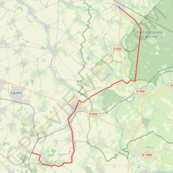 Itinéraire Busigny-Le Quesnoy, distance, dénivelé, altitude, carte, profil, trace GPS