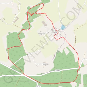 Itinéraire Boucle de la voie romaine - Monteneuf, distance, dénivelé, altitude, carte, profil, trace GPS