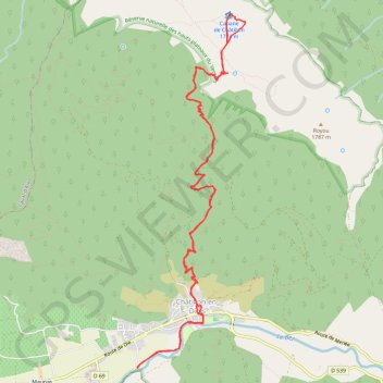 Itinéraire Cabane de Châtillon (Drôme), distance, dénivelé, altitude, carte, profil, trace GPS