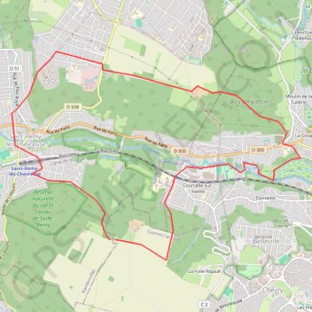 Itinéraire Saint Rémy les Chevreuse, distance, dénivelé, altitude, carte, profil, trace GPS