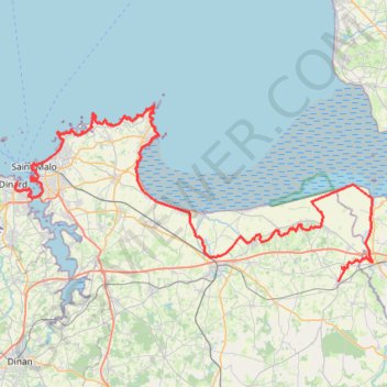 Itinéraire GR 34 : De Pleine-Fougères à Dinard (Ille-et-Vilaine), distance, dénivelé, altitude, carte, profil, trace GPS
