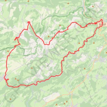 Itinéraire Le Château de Belvoir - Doubs, distance, dénivelé, altitude, carte, profil, trace GPS