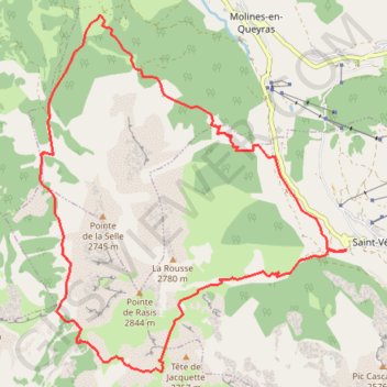 Itinéraire Saint veran col des estronques cols fromages, distance, dénivelé, altitude, carte, profil, trace GPS