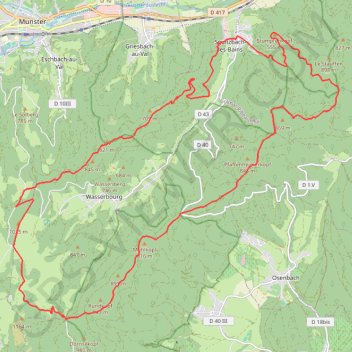 Itinéraire Rando du Petit Ballon, distance, dénivelé, altitude, carte, profil, trace GPS