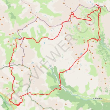 Itinéraire Cerces et Thabor, distance, dénivelé, altitude, carte, profil, trace GPS