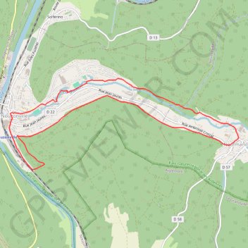 Itinéraire La cachette, distance, dénivelé, altitude, carte, profil, trace GPS