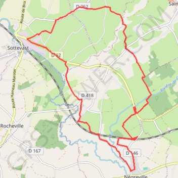 Itinéraire 1 - Marche 15 km, distance, dénivelé, altitude, carte, profil, trace GPS