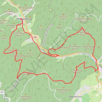 Itinéraire Sur les hauteurs de Niederbronn-les-Bains, distance, dénivelé, altitude, carte, profil, trace GPS