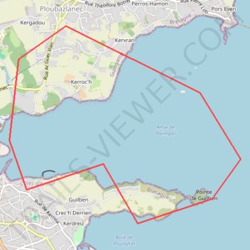 Itinéraire Boucle VTT Sportive Plounez - Paimpol (~25 km), distance, dénivelé, altitude, carte, profil, trace GPS