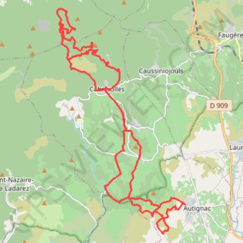 Itinéraire La coquillade, distance, dénivelé, altitude, carte, profil, trace GPS