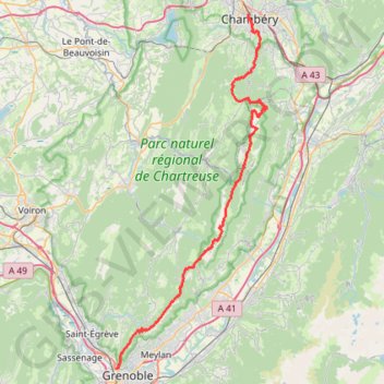 Itinéraire Traversee_Chartreuse, distance, dénivelé, altitude, carte, profil, trace GPS