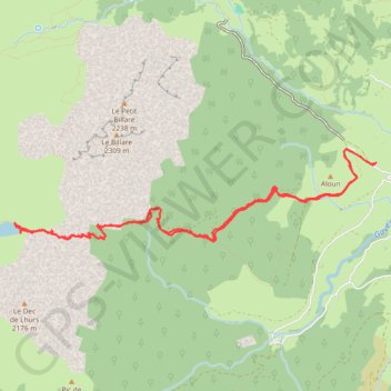 Itinéraire Lac de L'hurs, distance, dénivelé, altitude, carte, profil, trace GPS