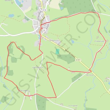 Itinéraire Lepaud 8.1km, distance, dénivelé, altitude, carte, profil, trace GPS