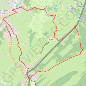 Itinéraire La Frontière, distance, dénivelé, altitude, carte, profil, trace GPS