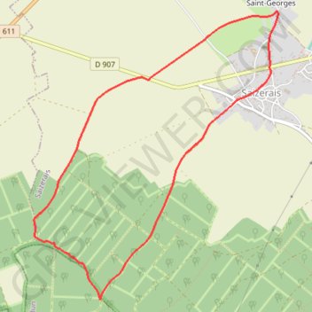 Itinéraire Le Bois Saint-Ignon - Saizerais, distance, dénivelé, altitude, carte, profil, trace GPS