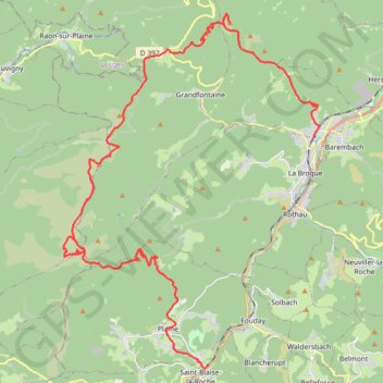 Itinéraire Rando au Donon, distance, dénivelé, altitude, carte, profil, trace GPS