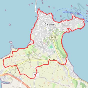 Itinéraire Plage du Kelenn - Carantec, distance, dénivelé, altitude, carte, profil, trace GPS