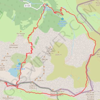 Itinéraire Le pic de Sauvegarde, distance, dénivelé, altitude, carte, profil, trace GPS
