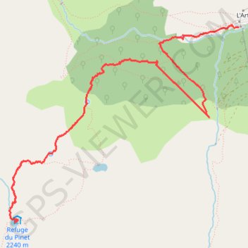 Itinéraire Les Isards - J1, distance, dénivelé, altitude, carte, profil, trace GPS