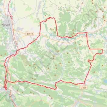 Itinéraire Basse Ariège, distance, dénivelé, altitude, carte, profil, trace GPS