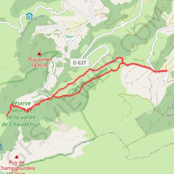 Itinéraire La Vallée de Chaudefour, distance, dénivelé, altitude, carte, profil, trace GPS