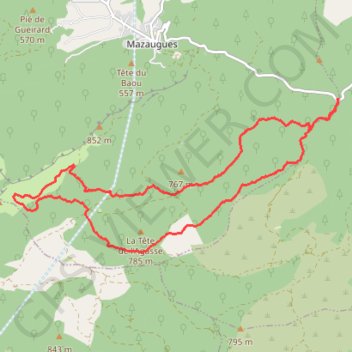 Itinéraire Vallon des cerisiers, distance, dénivelé, altitude, carte, profil, trace GPS