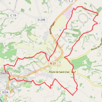 Itinéraire Les Galis - Lectoure, distance, dénivelé, altitude, carte, profil, trace GPS