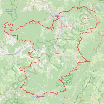Itinéraire Tour de la Déodatie Sud (Vosges) (2022), distance, dénivelé, altitude, carte, profil, trace GPS