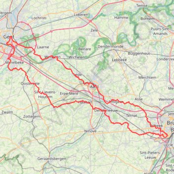 Itinéraire Boire à Gand, distance, dénivelé, altitude, carte, profil, trace GPS