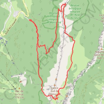 Itinéraire Cheminée de Fontanieu (Chartreuse), distance, dénivelé, altitude, carte, profil, trace GPS