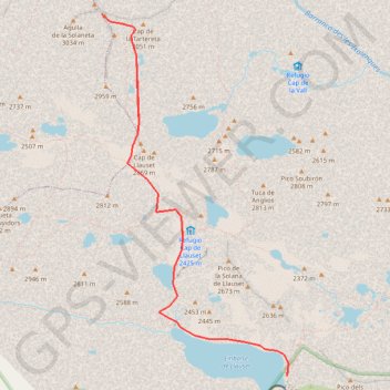 Itinéraire Pic Russell depuis Llauset, distance, dénivelé, altitude, carte, profil, trace GPS