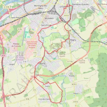 Itinéraire Sortie à vélo, distance, dénivelé, altitude, carte, profil, trace GPS