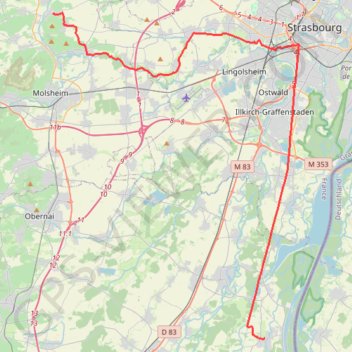 Itinéraire Etape_1_Ok, distance, dénivelé, altitude, carte, profil, trace GPS
